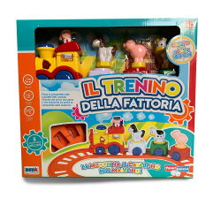 Jucarie bebe Trenulet cu animale si circuit - sunet si lumini