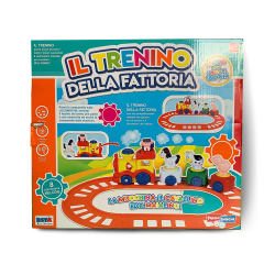 Jucarie bebe Trenulet cu animale si circuit - sunet si lumini