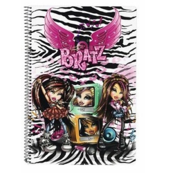 Caiet cu spira A4-80 file matematica Bratz