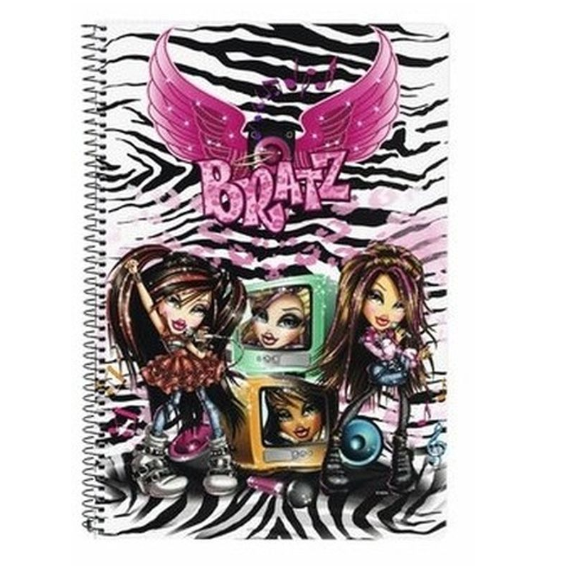 Caiet cu spira A4-80 file matematica Bratz