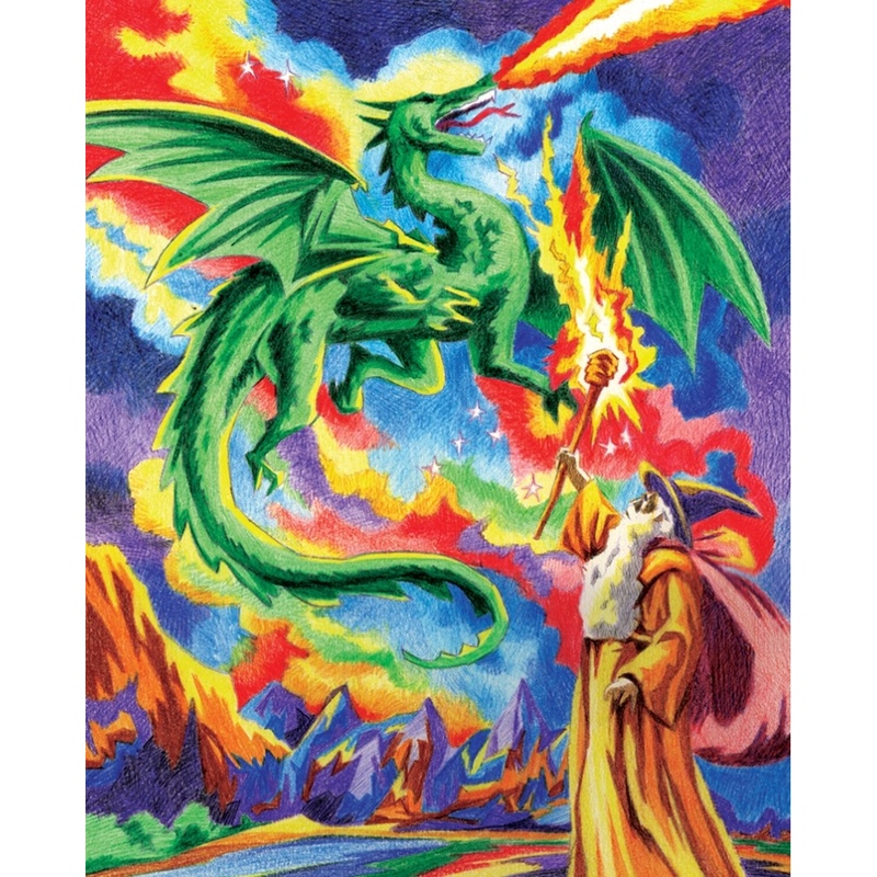 Set creativ educativ - Coloreaza pe numere - Vrajitor