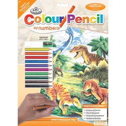 Set creativ educativ - Coloreaza pe numere - Dinozauri