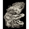 Set gravura pe folie fosforescenta - Crocodil