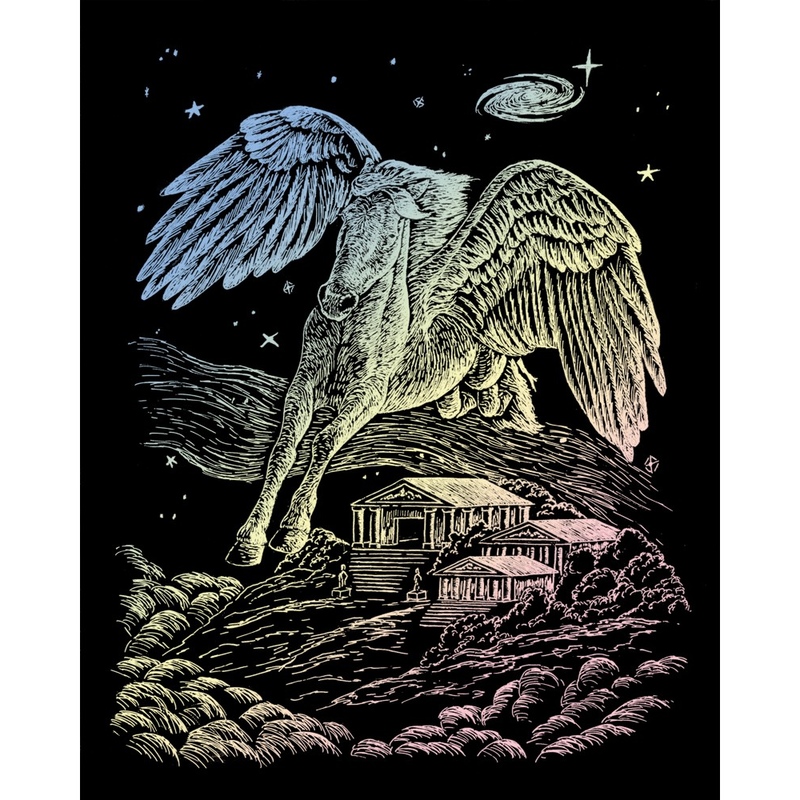 Set gravura pe folie holografica - Pegasus