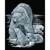 Set 3 gravuri folie argintie Viata polara