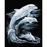 Set 3 gravuri folie argintie Viata marina