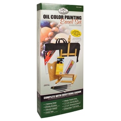 Trusa pictura culori ulei si sevalet
