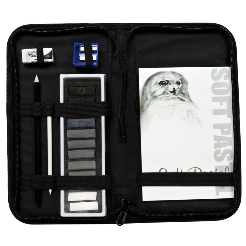 Trusa pictura culori pastel gri