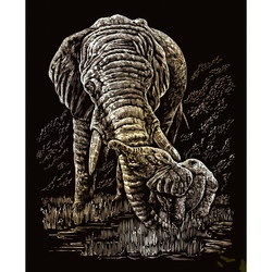 Set 3 gravuri folie aurii Animale salbatice din Africa