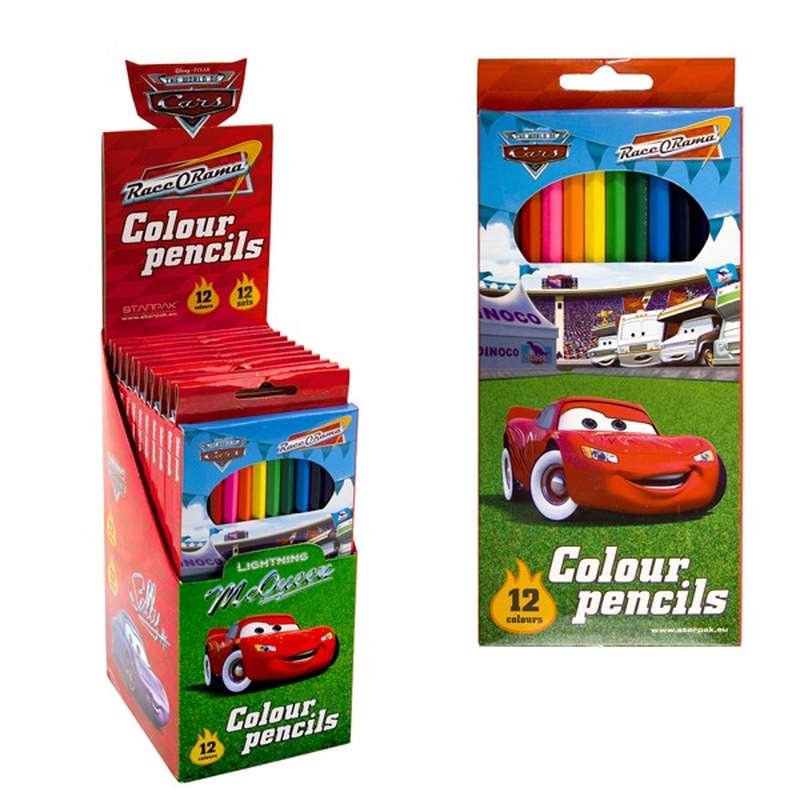Set de creioane colorate Cars (Disney)